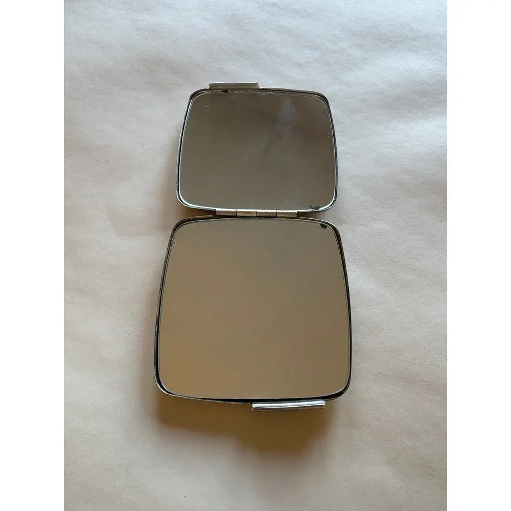 Vintage Silver Tone Double Folding Mirror